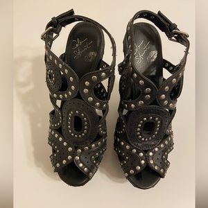 Colin Stuart Studded Wedge Heels size 7